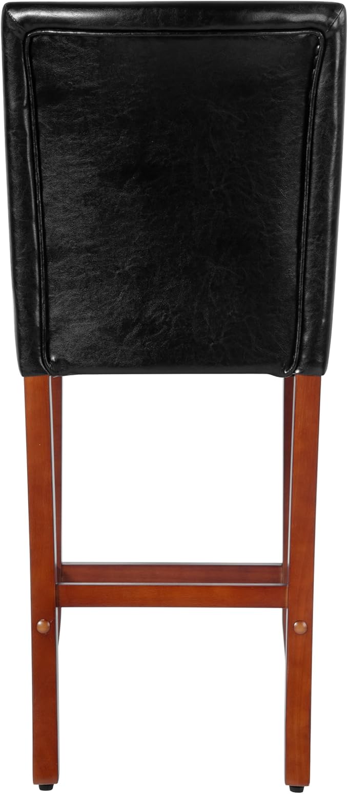 Homepop Home Decor | Classic Counter Height Bar Stools | 29 Inch Bar Stools | Decorative Home Furniture (Black) Single Pack