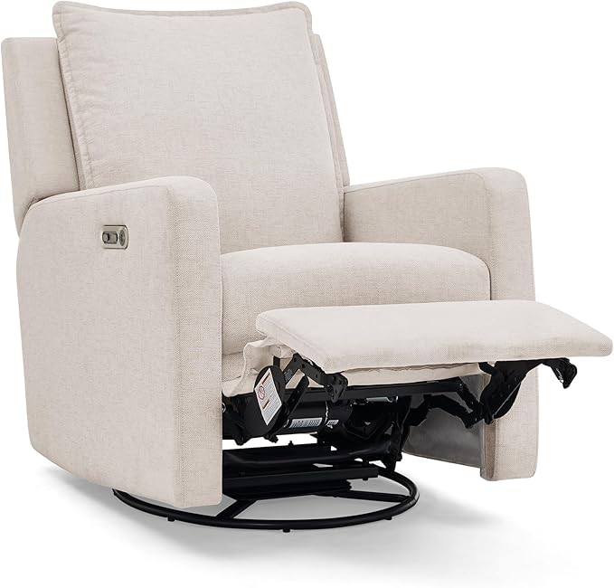 Delta Children babyGap Harlowe Power Recliner with USB-A and Type-C Ports Greenguard Gold Certified – Stain-Resistant Performance Fabric is Oeko-TEX Standard 100 Certified, Sand