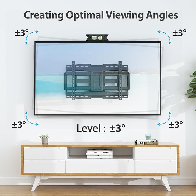 32-90" Full Motion Sliding TV Wall Mount, Fits 16" 18" 24" Wood Studs, Wall Mount TV Bracket with Smooth Swivel, Tilt, Extension, Holds up to 150lbs, Max VESA 600x400mm, Fit Most 75 85 86 TVS