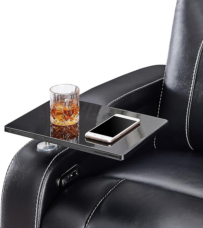 Home Theater Seating Series Swivel Tray Table for Wei lianda Home Theater Seat Bright Black