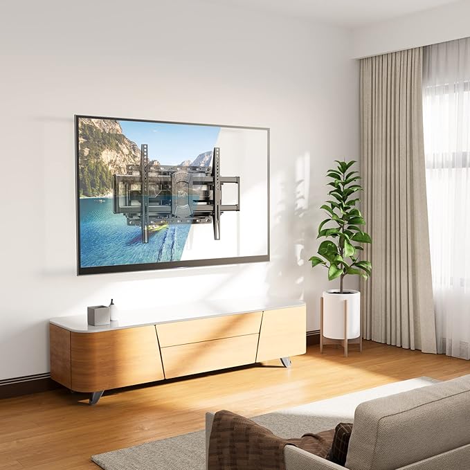 Mounting Dream UL Listed TV Wall Mount for Most 42-84 Inch TV, Full Motion TV Mount with Swivel and Tilt, Wall Bracket with Articulating Dual Arms, Fits 16inch Studs, Max VESA 600X400 mm, 100 lbs