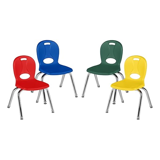 Learniture Structure Series School Chairs, 14" Seat Height, Green, LNT-114-CSW-GN (Pack of 4)
