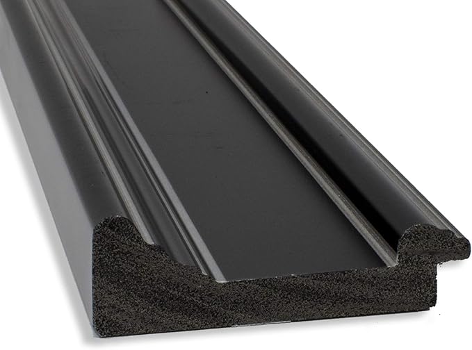 Amanti Art Black Bathroom Mirror for Over Sink, 36x46 Ridge Black Rectangle Vanity Mirror, X-Large Traditional Frame, Hangs Horizonally and Vertically, Bathroom Wall Decor, Beveled Edge