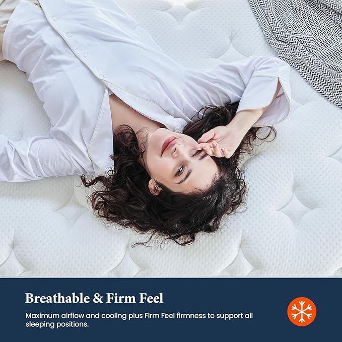 Coolvie 12 Inch Hybrid Twin XL Mattress -Firm Feel -Support Foam with Strong Pocket Springs - Extra Lumbar&Shoulder Support for Back&Stomach Sleepers, CertiPUR-US® Certified Foam,XL Long Size