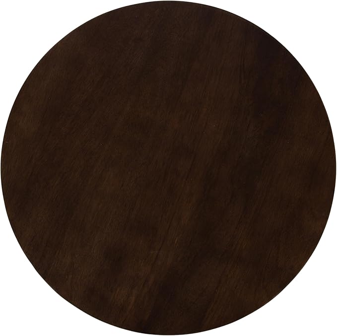 Kate and Laurel Talcott Modern Round Wood Side Table, 16 x 16 x 24, Dark Brown, Transitional Decorative Two-Tier End Table for Use as a Bedroom Nightstand or Living Room Plant Stand