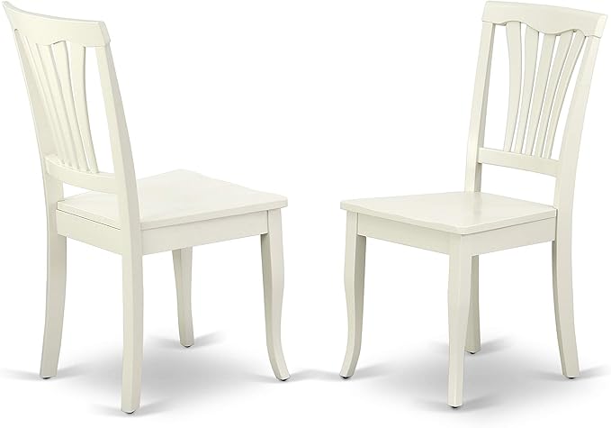 East West Furniture LGAV5-LWH-W 5 Piece Modern Dining Table Set Includes a Rectangle Wooden Table with Butterfly Leaf and 4 Dining Chairs, 42x84 Inch, Linen White