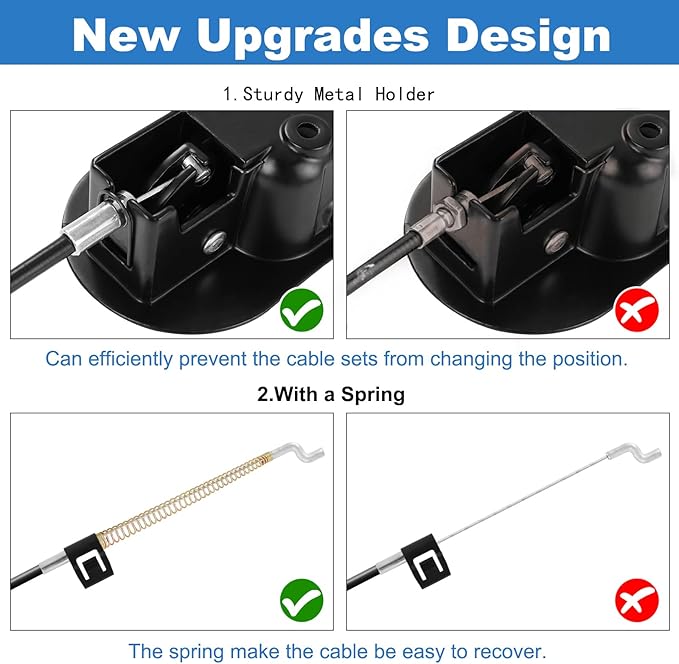 Nonley Heavy-Duty Metal Recliner Pull Handle Replacement with Cable, Universal Recliner Release Couch Handle Fits Most Major Chair Furniture (Exposed Cable Length 4.9inch)