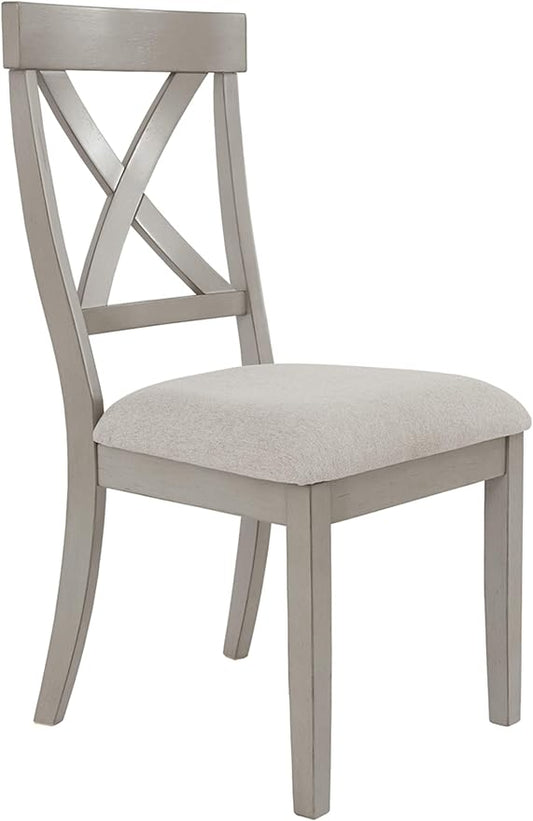 Signature Design by Ashley Parellen Modern Farmhouse Upholstered Dining Chair, Set of 2, Gray