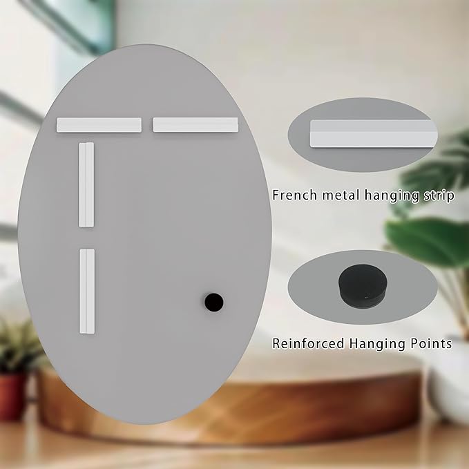 Oval Bathroom Mirror, 32X48 inch Oval Frameless Mirror, Frameless Mirrors for Bathroom,Beveled Bathroom Mirror.