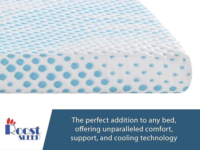 Cool Cloud Supreme 3 Inch Gel Memory Foam King Mattress Topper – Cooling, Ventilated Design for Back and Pressure Relief