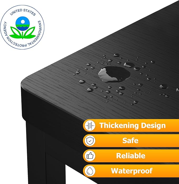 Step Stools for Adults Kids, Heavy Duty Stepping Stools Wooden Bed Step Stools for High Beds, Non-Slip 2 Bedside Foot Stool with 500 Lbs Capacity for Bedroom Kitchen Bathroom Outside, Easy Assembly