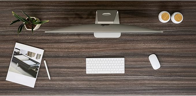 Kaboon Universal Tabletop 59.1"x23.62", Solid One-Piece Melamine Table Top, Double Desk L-Desk DIY, Home and Office Countertop,Eucalyptus