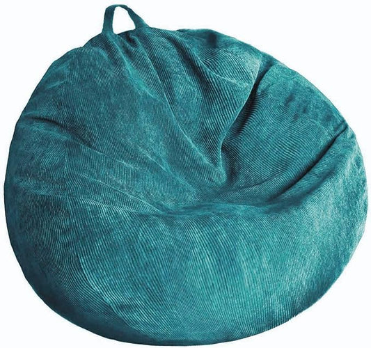 Stuffed Animal Storage Bean Bag Chair Cover (No Filler) Washable Ultra Soft Corduroy Bean Bag Cover for Organizing Plush Toys or Textile, Sack Bean Bag for Adults, Teens