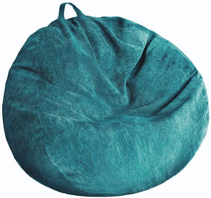 Kisoy Bean Bag Chair Cover (No Filler) Stuffed Animal Storage Bean Bag Cover Pets Dogs/Cats Lazy Beds. Washable Ultra Soft Corduroy Stuffed for Organizing Plush Toys or Textile, Sack Bean Bag