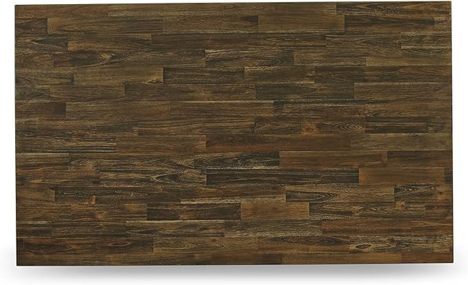 East West Furniture V676DR124-7 7 Piece Dining Room Table Set Consist of a Rectangle Dining Table with V-Legs and 6 Black Color Linen Fabric Upholstered Chairs, 36x60 Inch, Multi-Color