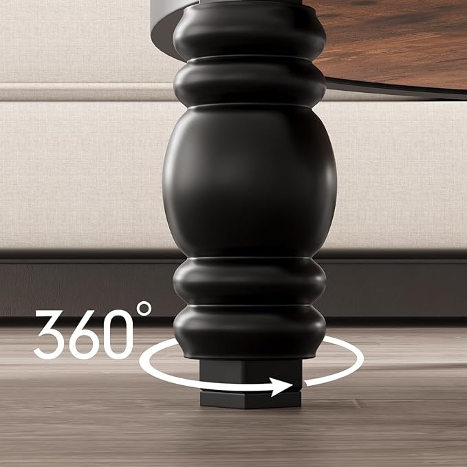 GarveeHome Round End Table with Storage Shelves, 3-Tier Round Farmhouse Side Table w/Mental Support Legs, Rustic End Table Accent Nighstands for Living Room Bedroom (B, Rustic Brown)