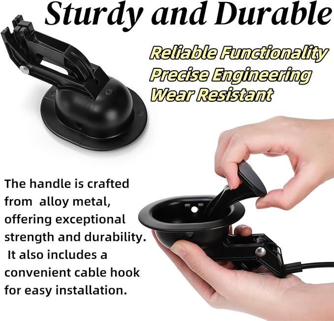 2 Sets of Metal Recliner Release Pull Handle, Universal Heavy Duty Sofa Release Lever Pull Handle with Cable, Recliners Repair Replacement Parts Fits Most Furniture Recliner Couch Sofa Chair