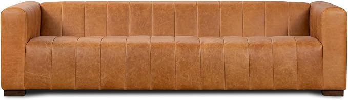 POLY & BARK Canale 99" Sofa in Cognac Tan