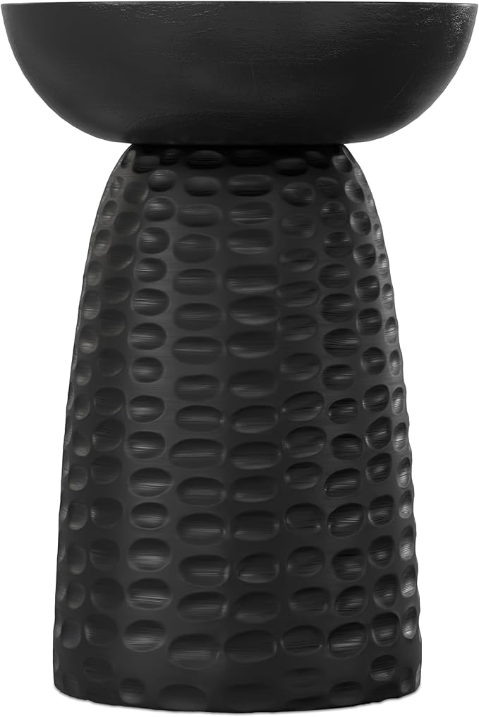 SIMPLIHOME Boyd 13-inch Wide Solid Mango End Table in Black, Contemporary-Style Accent Table for Living Room, Bedroom, or Family Room, Assembled