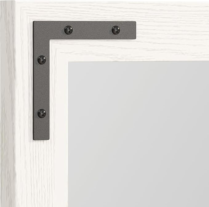 VocalStar White Wood Framed Mirror 24 x 32 Inch, Rustic Natural White Wooden Rectangle Bathroom Vanity Wall Mirror for Farmhouse Boho Decor, 1/4-inch Shatterproof Glass | Waterproof