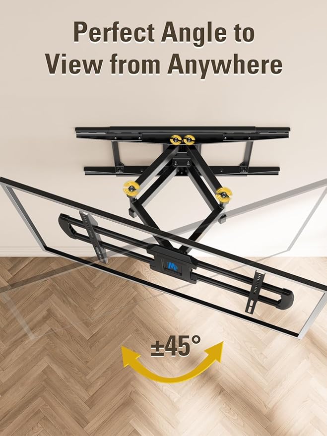 Mounting Dream TV Wall Mounts Bracket for Most 42-84 Inch TVs, UL Listed Premium TV Mount Full Motion with Articulating Arms, Max VESA 600x400mm and 100LBS, Fits 16", 18", 24" Studs, MD2296-24K