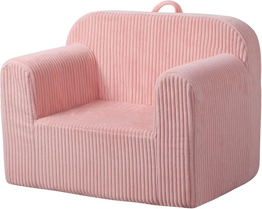 Getifun Foam Kids Sofa, Kids Armchair with Carrying Handle, Comfy Toddler Sofa Couch,Soft Toddler Armchair for Boys and Girls (Pink)