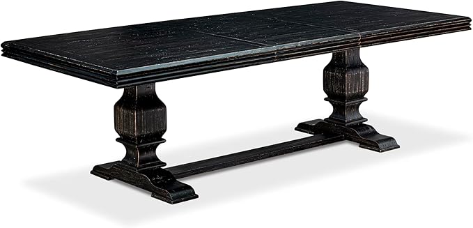 NKMA9-SBB-34, 9-pc Dining Table Set Consists of a Wooden Dining Table and 8 Dark Grey Polyester Fabric Parsons Chairs with Button Tufted Back, Sand Blasting Black Finish