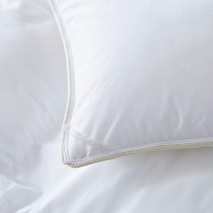 Egyptian Cotton Luxurious All-Season California King Size Goose Down Comforter Duvet Insert, Premium White Solid Plain Design, 1200 Thread Count 100% Egyptian Cotton, 750+ Fill Power,90oz Fill Weight