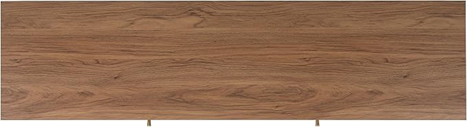 SAFAVIEH Claude TV Stand for up to 65" Flatscreen – Oak, 2 Sliding Doors with Interior Storage, 2 Open Shelves, Entertainment Media Console (MED9610D)