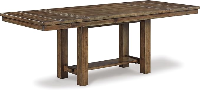 Signature Design by Ashley Moriville Farmhouse 36” x 30” Dining Extension Table, Seats up to 8, Brown