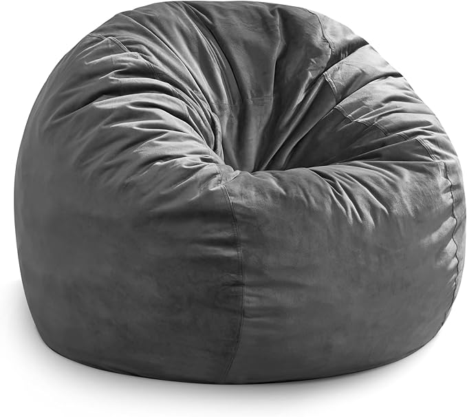Hobestluk 4FT Bean Bag Chair Giant Bean Bag Chairs for Adults Large Bean Chairs with Removable Cover, Beanbag Chair with Filler, Adult Bean Bag Chairs for Living Room, Bedroom