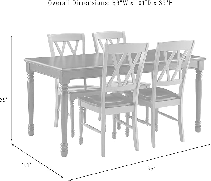 Crosley Furniture Shelby 5-Piece Traditional Dining Table Set for 4, Dinner Tables with Kitchen Chairs, Distressed Teal/Dark Cherry