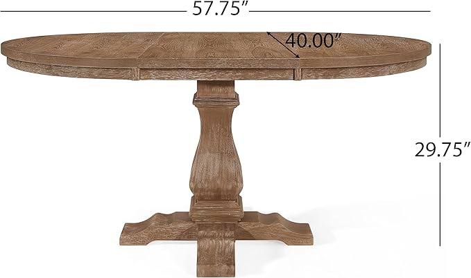 Christopher Knight Home Felly Dining Set, 20.25 "W x 24 "D x 34 "H, Natural Brown + Light Ash + Gray