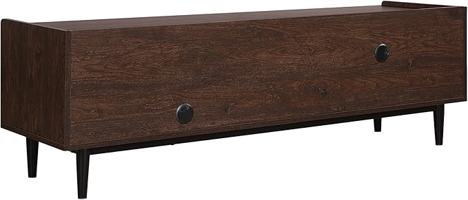 Manhattan Comfort Duane Modern Ribbed 55 Inch TV Stand with 1 Drawer, 2 Shelves, Sliding Door, and Wire Management, Mid-Century Style Entertainment Center and Media Console for Living Room, Navy Blue