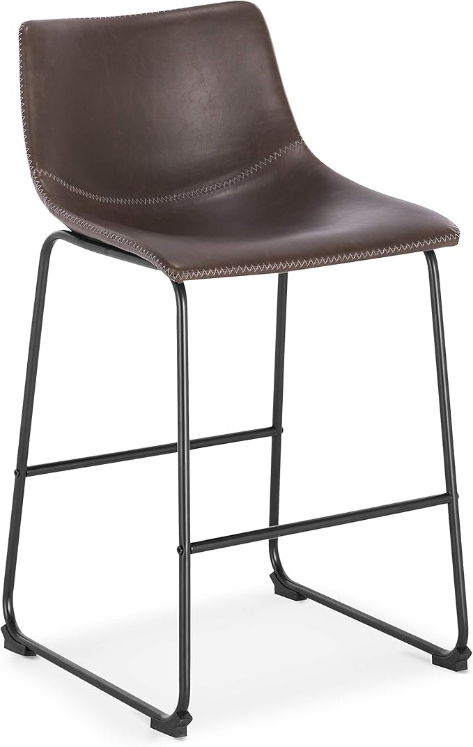EdgeMod Brinley Counter Stool in Brown (Set of 3)