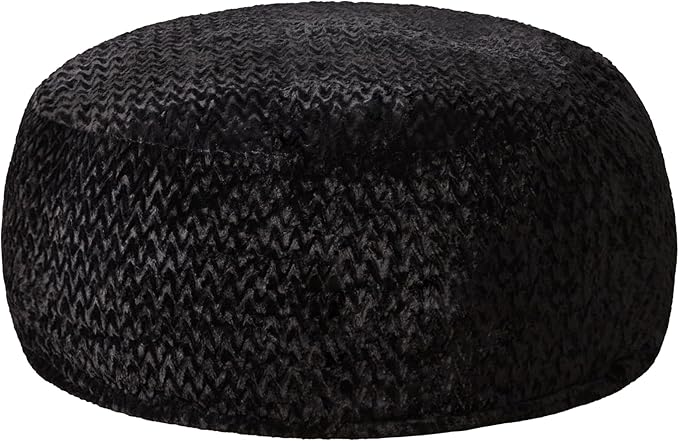 Hobestluk Bean Bag Chair Convertible Beanbag Chairs for Adults, 3 in 1 Bean Bags with Plush Chevron Cover, Adult Bean Bag Chair for Living Room, Bedroom (Black, Queen)