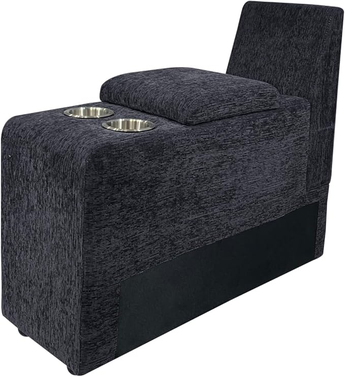 127" Modular Sectional Sofa,Modern Oversized Cloud Couch with Cup Holder&USB Port,7 Seat Convertible L-Shaped Chenille Sofas W/Ottoman,Pillows&Storage Box,Comfy Couches for Living Room,Dark Gray