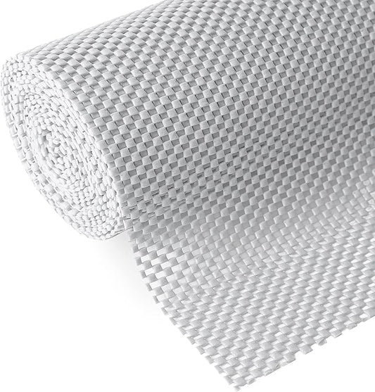 Shelf and Drawer Liner for Kitchen Cabinets Non-Adhesive, Non Slip Durable Strong Clean Long Size 12 Inches X 20 Feet, Shelves, Cabinets, Storage, Kitchen and Desks, Silver Gray