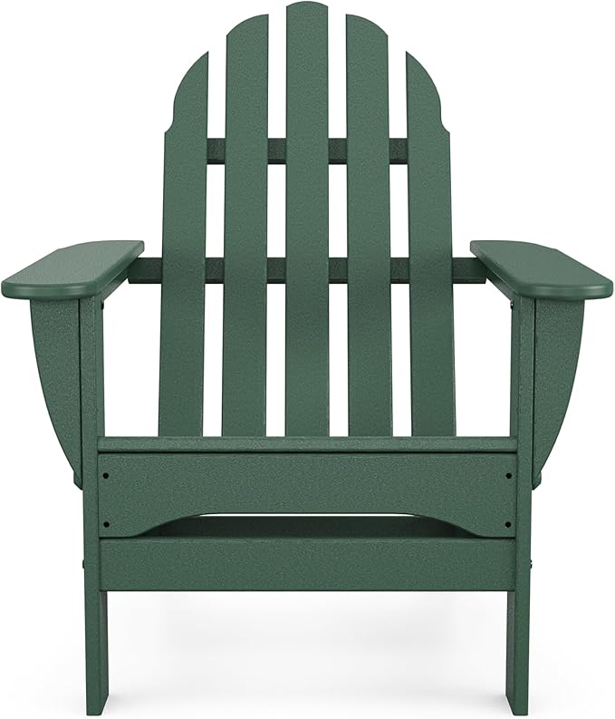 POLYWOOD AD5030GR Classic Folding Adirondack Chair, 38.5" x 31.25" x 33.5", Green