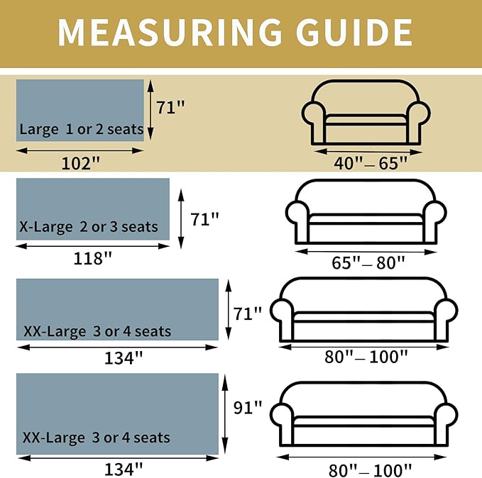 Non Slip Sofa Covers Couch Covers for 2 Cushion Couch Sofa Pet Friendly Washable Couch Covers for Sofa, Soft Thick Sectional Couch Covers L Shape Furniture Protector for Kids, Dogs 71" X102"