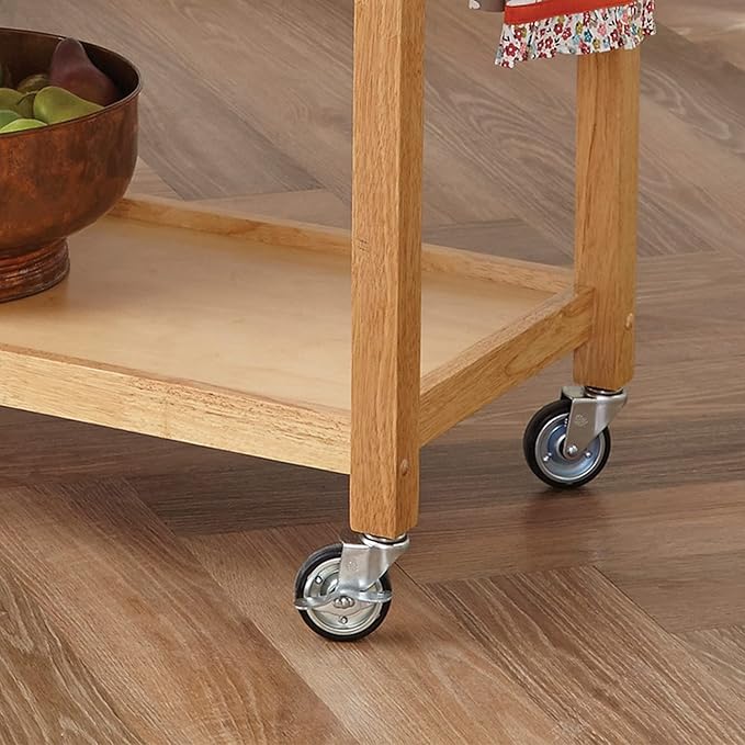 Homestyles General Line Natural Mobile Kitchen Cart