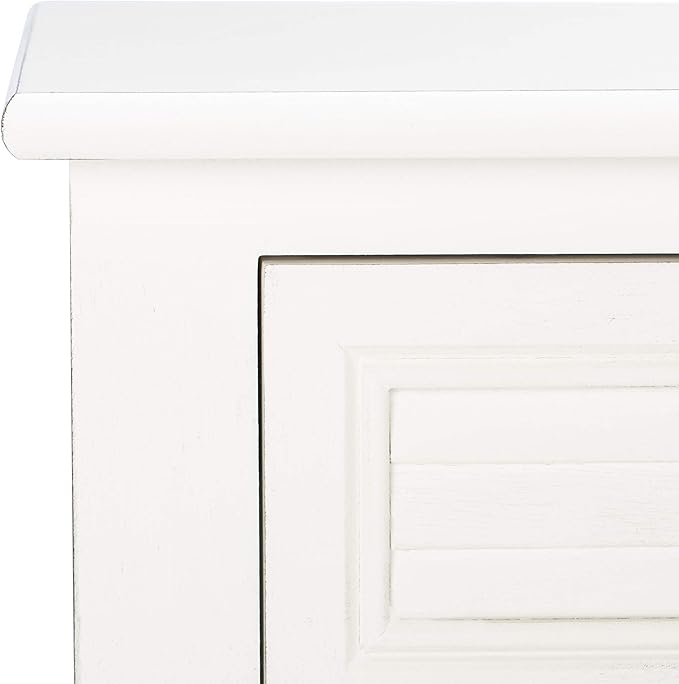 Safavieh Home Collection Tate Distressed White 2-Drawer Bottom Shelf Console Table