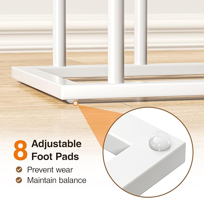 pickpiff Boot Rack Organizer Tall Boots, White Boot Storage Organizer Tall Boots for Closet, Entryway, Garage, Porch, Free Standing Shoe Racks for 6 Pairs
