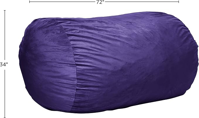 Sofa Sack Bean Bag Chair Cover, 6-Feet, Purple