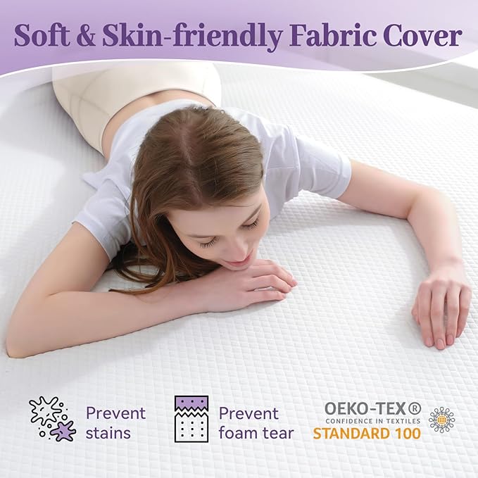 SINWEEK 3 Inch Gel Memory Foam Mattress Topper King Size, Ventilated High Density Pad for Back Pain, Bed Topper with Removable Soft Cover, CertiPUR-US Certified
