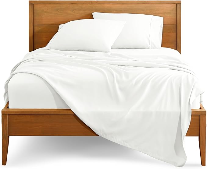 Bare Home Queen Sheet Set - Luxury 1800 Ultra-Soft Microfiber Bed Sheets - Double Brushed - Deep Pockets - Easy Fit - 4 Piece Set - Bedding Sheets & Pillowcases (Queen, Cream)