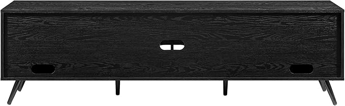 Walker Edison Nora Modern Minimal Open-Shelf TV Stand for TVs up to 80 Inches, 70 Inch, Black