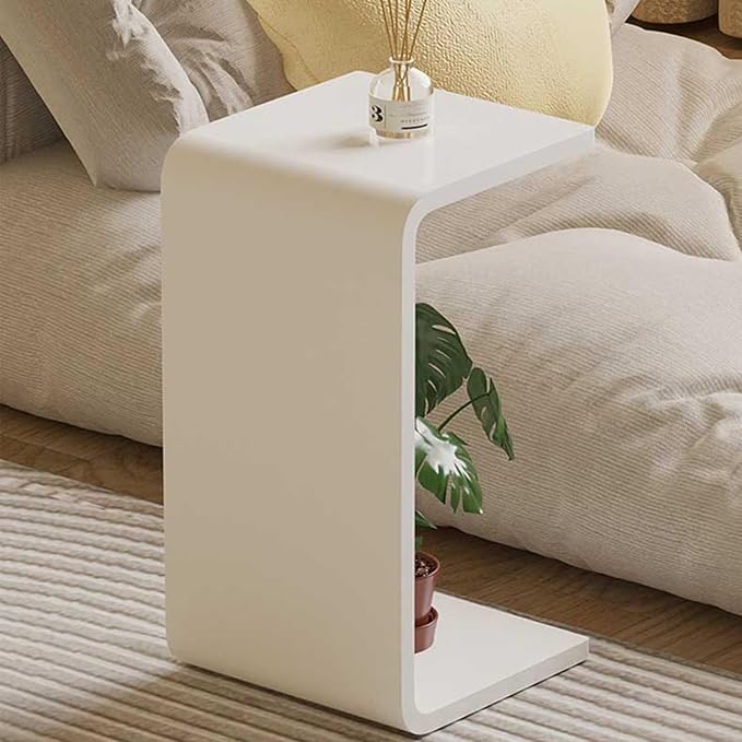Acrylic 24" Desk-Multipurpose Modern Furniture for Use as Lap desks,Side/End Table in Living Rooms, Bedrooms and Offices,14" D x 24" W x 12" H (White)
