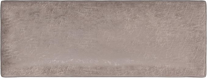 SIMPLIHOME Owen 48 inch Wide Mid Century Modern Rectangle Rectangular Storage Ottoman in Distressed Grey Taupe Vegan Faux Leather, Assembled, for the Living Room, Entryway and Family Room