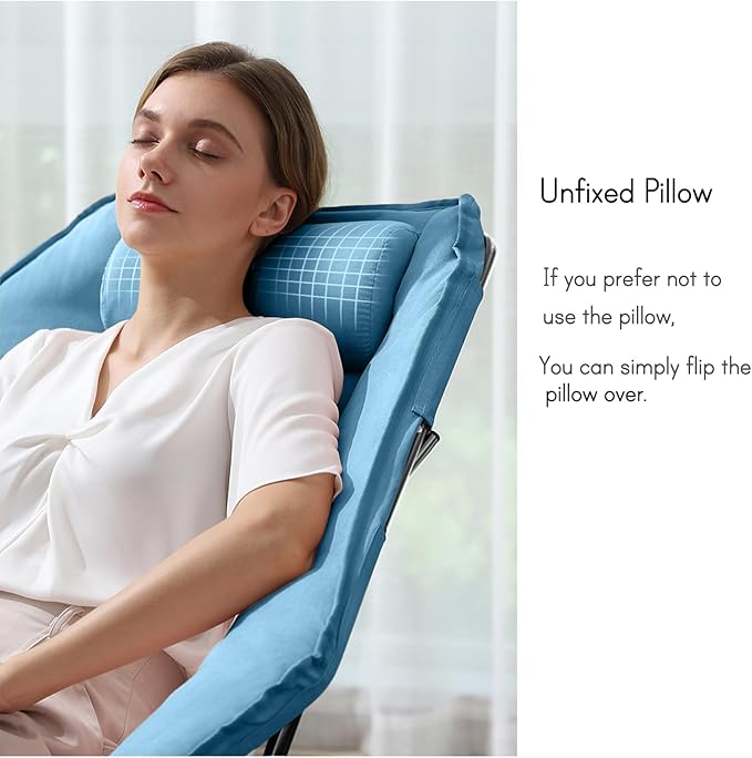 Hexagon Foldable Living Room Chair, Saucer Chair for Adults, Comfy Bedroom Lounge Chair, Moon Chair, Lazy Folding Chair for Dorm Rooms(Chair-Blue)